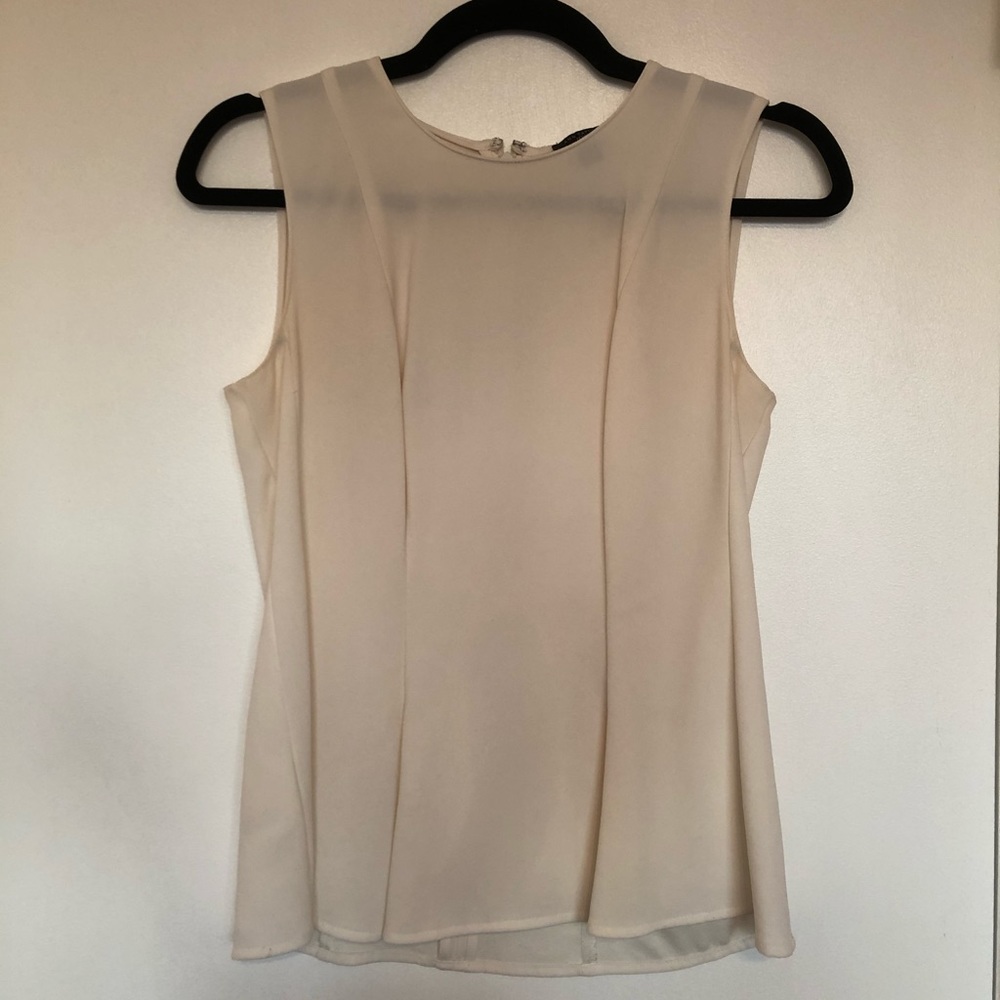 White Peplum Top (0P) Ann Taylor